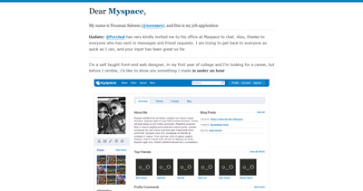 Dear Myspace