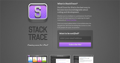 StackTrace, an iPad app by BigBig Bomb