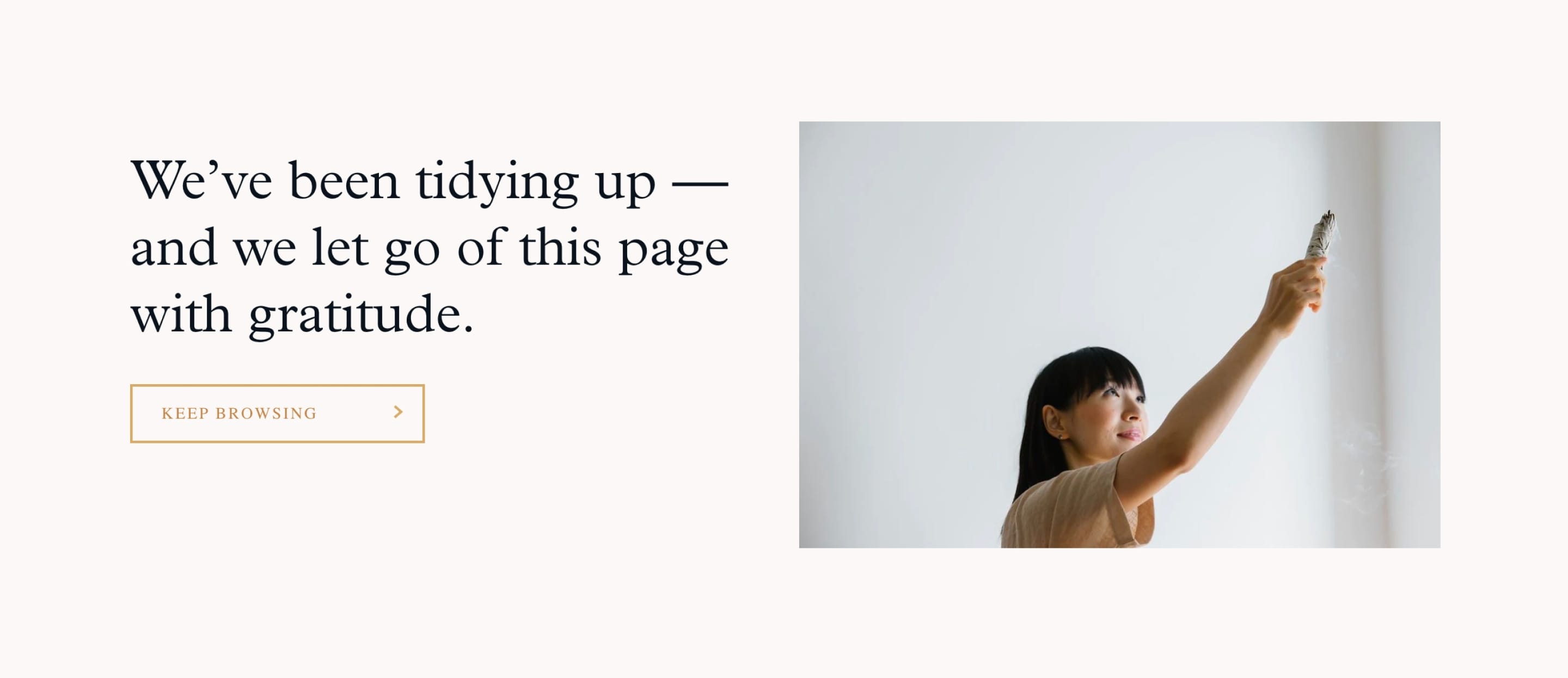 Konmari 404 Message