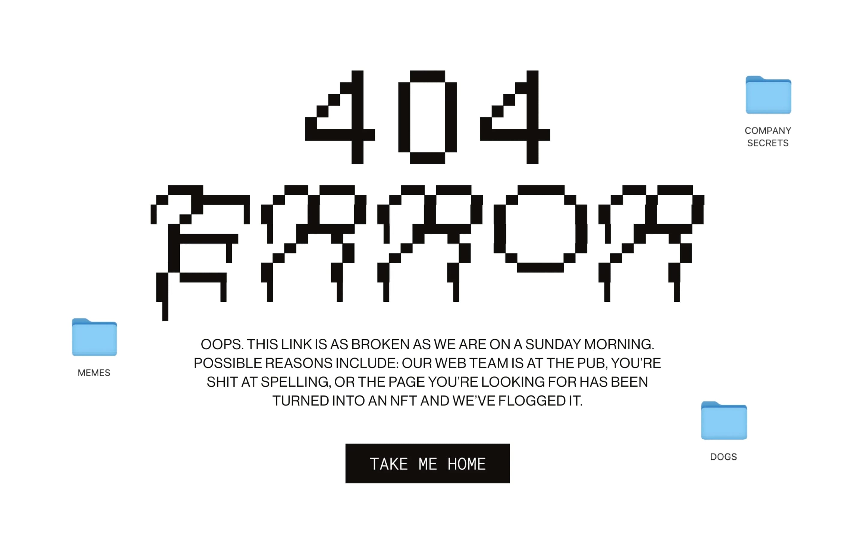 Lazy Oaf 404 Message