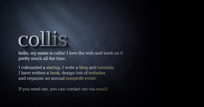 Collis Ta’eed Website Screenshot