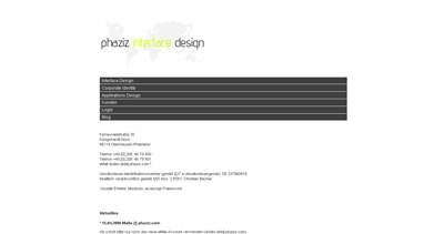 phaziz interface design Website Screenshot