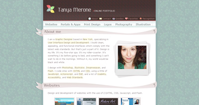 Tanya Merone Website Screenshot