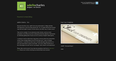 adelle charles Website Screenshot