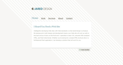 Jared Design Website Screenshot