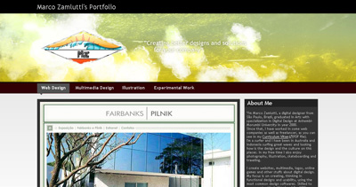Marco Zamlutti Website Screenshot