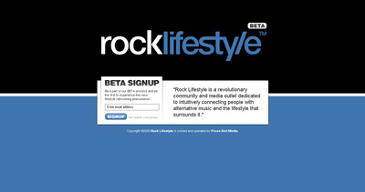 Rock Lifestyle Website Screenshot