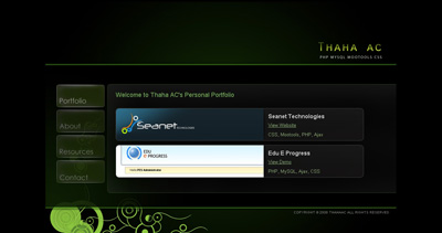 Thaha AC Website Screenshot