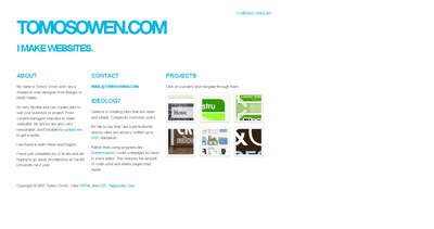 Tomos Owen Website Screenshot