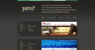 Janic Design Website Screenshot