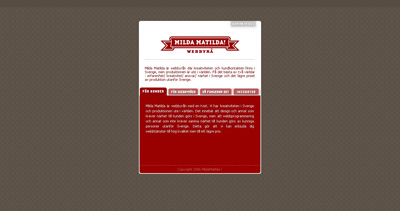 Milda Matilda Website Screenshot
