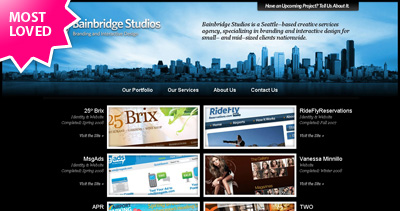 Bainbridge Studios Website Screenshot