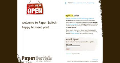 Paper Switch Website Screenshot