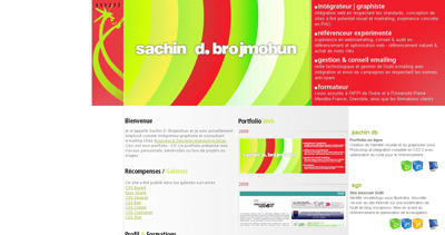 Sachin D. Brojmohun Website Screenshot