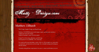 MattZ Design Website Screenshot