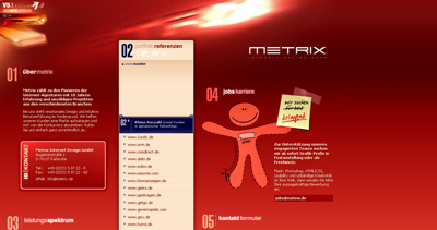 metrix Website Screenshot