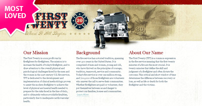 The First Twenty Website Screenshot
