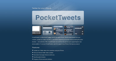 PocketTweets Website Screenshot