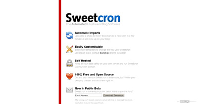Sweetcron Website Screenshot