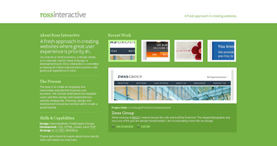 Ross Interactive Website Screenshot