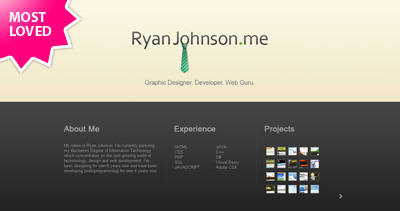 Ryan Johnson Website Screenshot