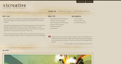 v1Creative Website Screenshot