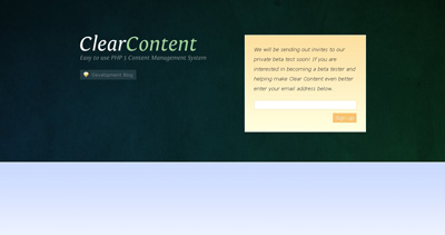 Clear Content Website Screenshot