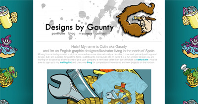 Colin Gauntlett Website Screenshot