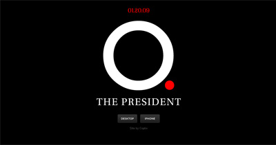 O. The President Website Screenshot