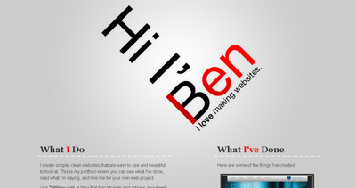 Ben Lind Website Screenshot