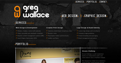 Greg Wallace Website Screenshot