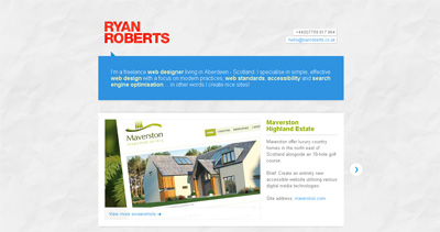 Ryan Roberts Website Screenshot