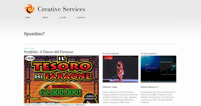 Creative Services Website Screenshot
