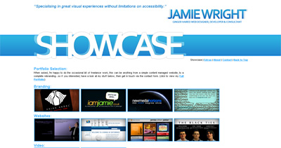 Jamie Wright Website Screenshot