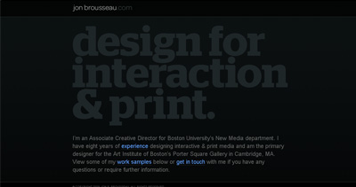 Jon Brousseau Website Screenshot