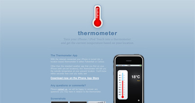 Thermometer App Website Screenshot
