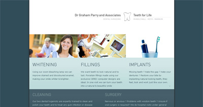 Dr Graham Parry Website Screenshot