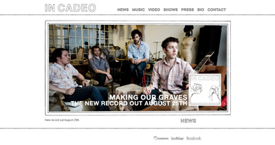 In Cadeo Website Screenshot
