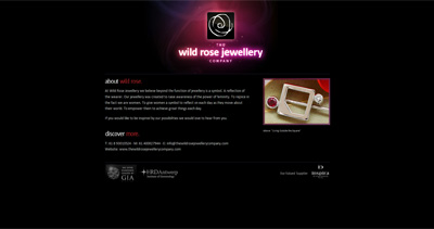 Wild Rose Jewellery Website Screenshot