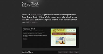 Justin Slack Website Screenshot