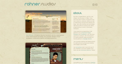 Rohner Studios Website Screenshot