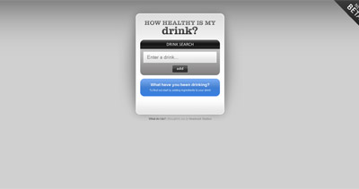 How Healthy is My Drink? Website Screenshot