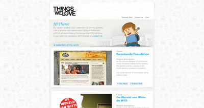 Things We Love Website Screenshot