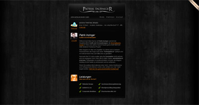 Patrik Inzinger Website Screenshot