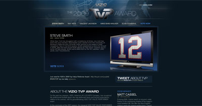 VIZIO TVP Website Screenshot