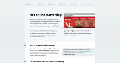 Online Jaarverslag Website Screenshot