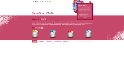 Creative Nuts Website Screenshot