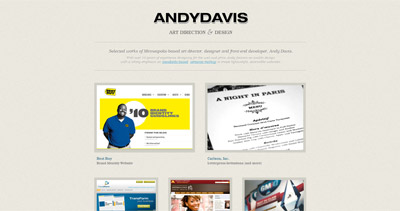Andy Davis Website Screenshot