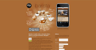 Barista Website Screenshot