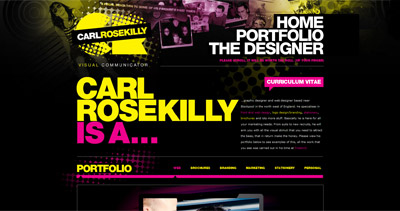 Carl Rosekilly Website Screenshot